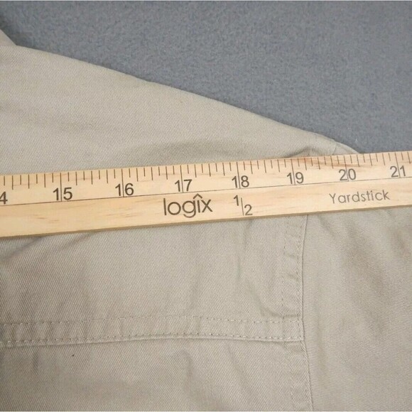 Woolrich Men's M Flannel Lined Shirt Jacket Signature Green Label Beige Shacket - Picture 12 of 13